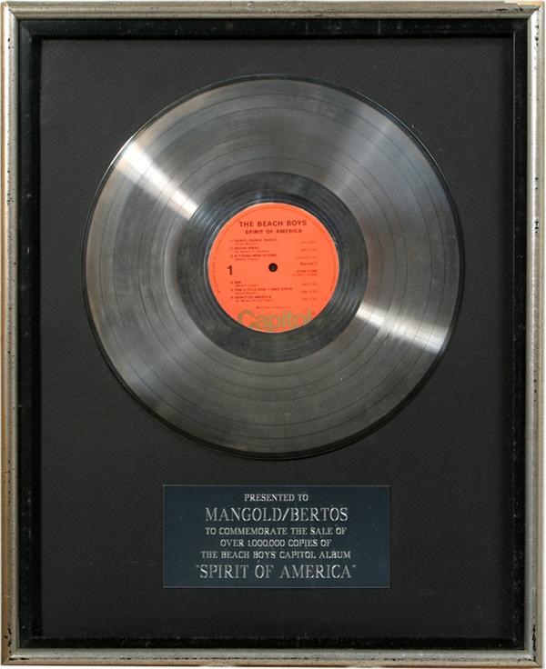 Rock Memorabilia - Collection of Four Beach Boys Record Awards