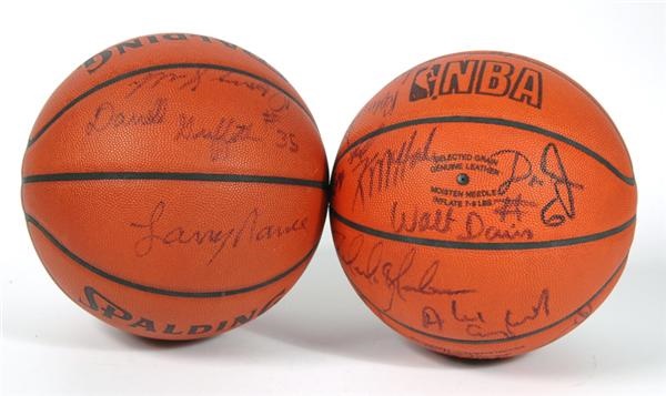 Basketball - 1985 NBA Slam Dunk Contest and 1987 NBA All-Star Game Signed Basketballs