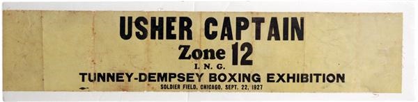 - 1927 Tunney vs. Dempsey Ushers Armband