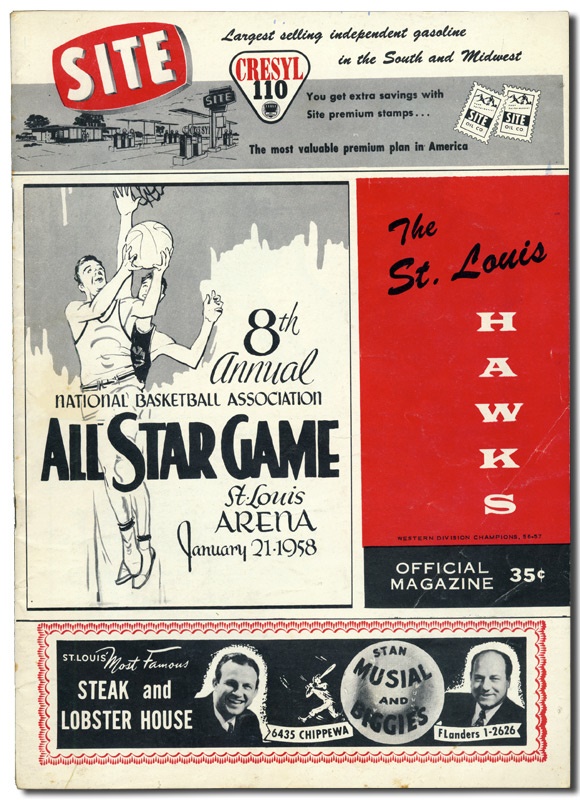 Basketball - 1958 NBA All Star Game Program