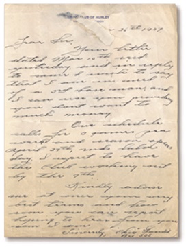- 1927 Chic Gandil Handwritten Letter