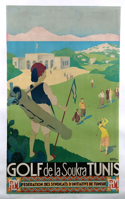 1920s Tunis Golf Poster by Roger Broders