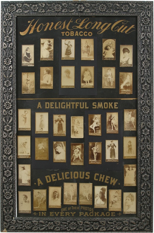 Non-Sports Cards - 1880s Honest Long Cut Tobacco Card Advertising Display