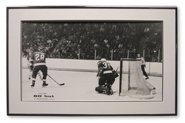 - 1978 Framed Photograph of  Guy Lafleur's 60th Goal (15x24")