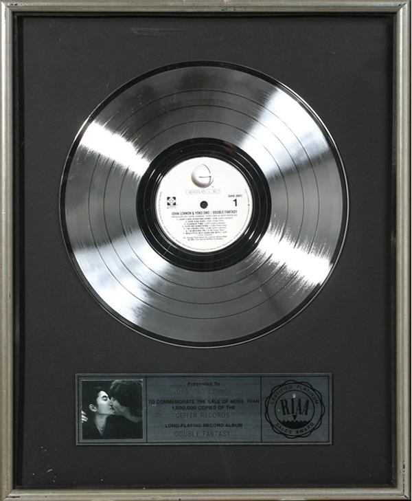Beatles Awards - John Lennon "Double Fantasy" Platinum Record