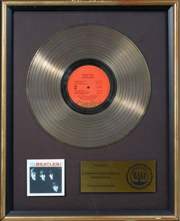 "Meet the Beatles" Gold Record
