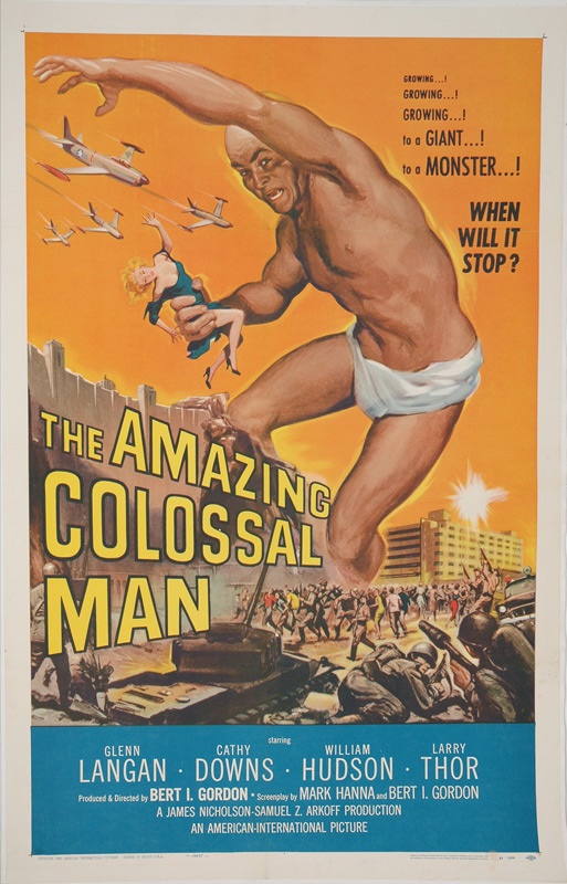Movies - "The Amazing Colossal Man" 1957 One Sheet Film Poster