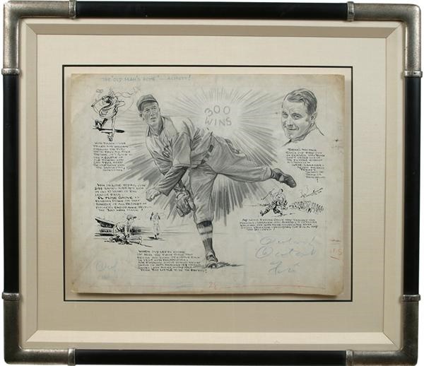 - Lefty Grove 300 Victory Burris Jenkins Original Artwork