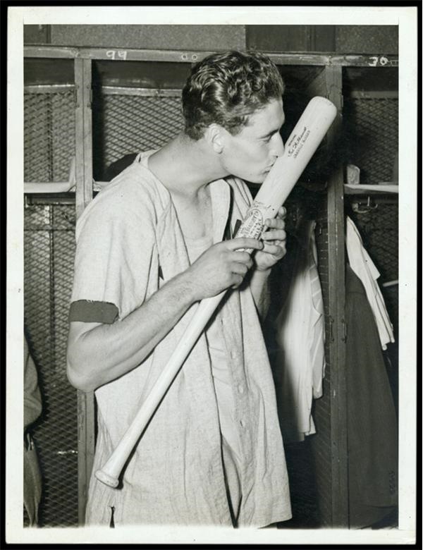 Ted Williams - Ted Williams After Hitting .400 Photo from the Hillerich and Bradsby Archive