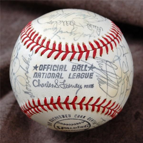 1973 New York Mets National League Champs Team Signed Baseball