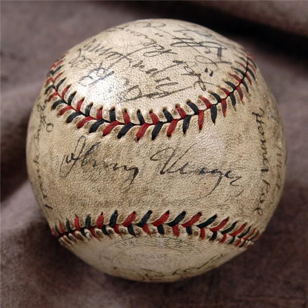 1933 New York Giants World Champs Team Signed Baseball