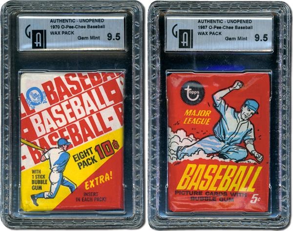 - 1967 & 1970 OPC Baseball Wax Packs GAI 9.5