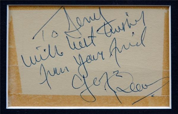 TV - Superman Autograph Display with Rare George Reeves Signature