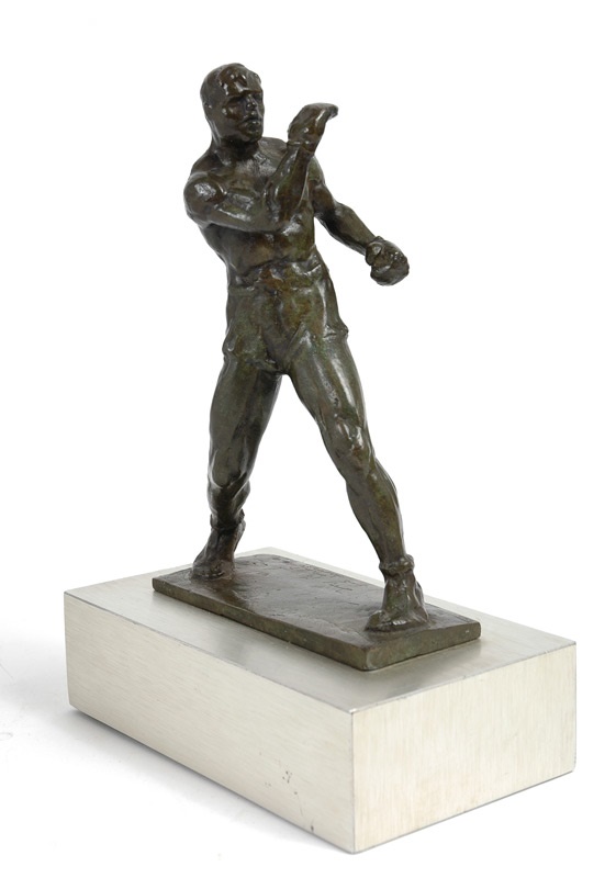 - "Mickey Walker" Boxing Bronze by Joseph Brown