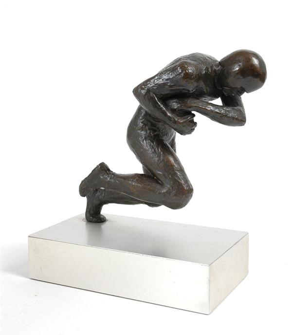 Joseph Brown Bronzes - "Line Buck" Football Bronze by Joseph Brown