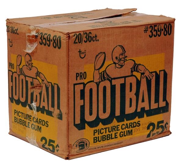 Unopened Cards - 1980 Topps Football Wax Box Case (20 Boxes)