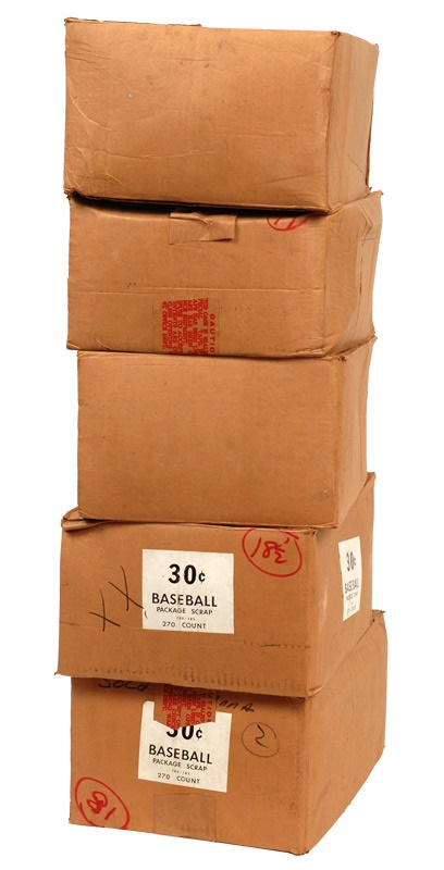 - 1983 Topps Baseball Miswrap Wax Pack Cases (5)