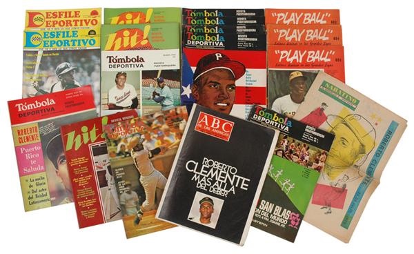 Collection of Rare Roberto Clemente Magazine Covers (17)