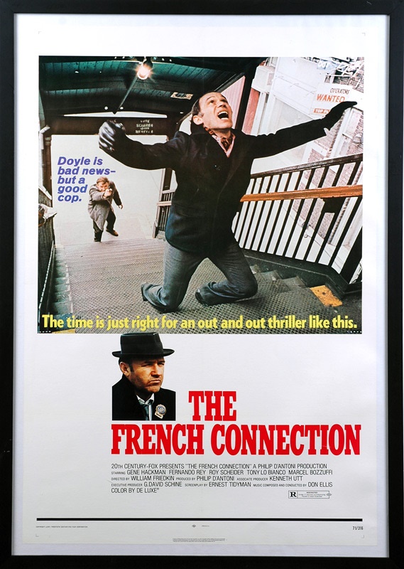 Movies - French Connection One Sheet Framed & Linen-backed