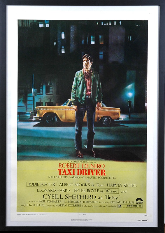 Movies - Taxi Driver One Sheet Framed & Linen -backed