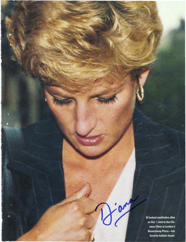 Pop Culture Autographs - Princess Diana Photo Signed In Person