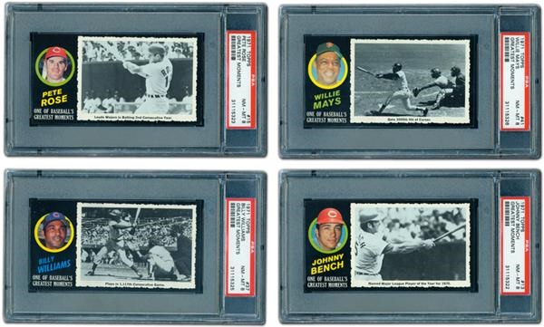 Post War Baseball Cards - 1971 Topps Greatest Moments Set w/ PSA 8 NM-MT graded Stars