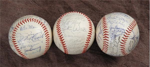 Clemente and Pittsburgh Pirates - 1971 World Champion and Pittsburgh Pirates Team Signed Baseballs (3)
