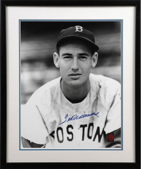 Ted Williams - Four Ted Williams Green Diamond Authenticated Signed Oversized Photos