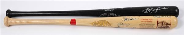 Boston Sports - Two Bats With Ted Williams, Carl Yastrzemski And Other Red Sox Greats