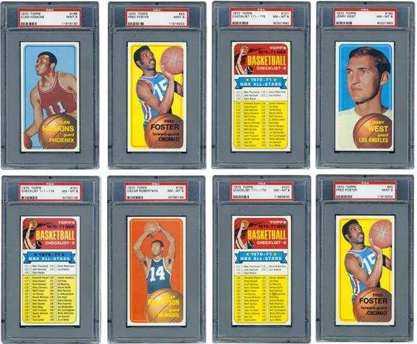 Basketball Cards - Huge Hoard of 187 All PSA Graded 1970-71 Topps Basketball