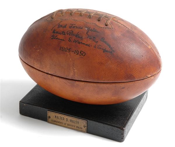 1925 Football Shaped Humidor from All-American Dinner