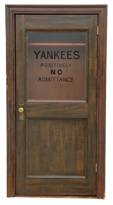 NY Yankees, Giants & Mets - Yankees Locker Room Door From The Movie "The Babe"