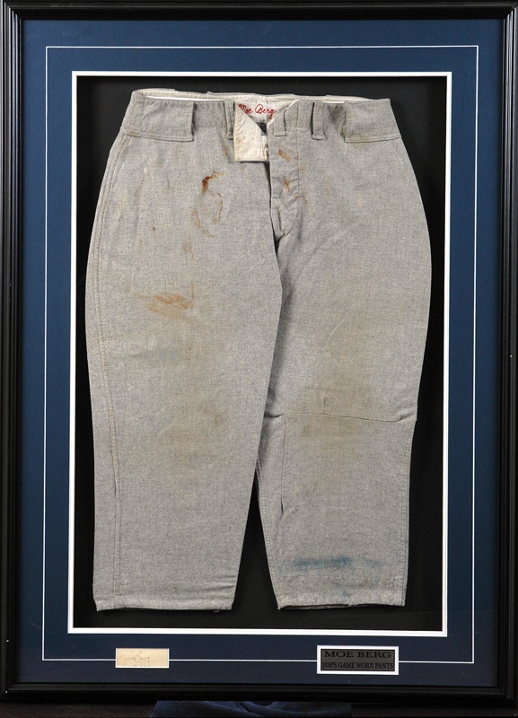 Baseball Jerseys - 1930s Moe Berg Game Worn Pants