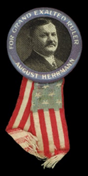 Pete Rose & Cincinnati Reds - Rare August Hermann Baseball Pin