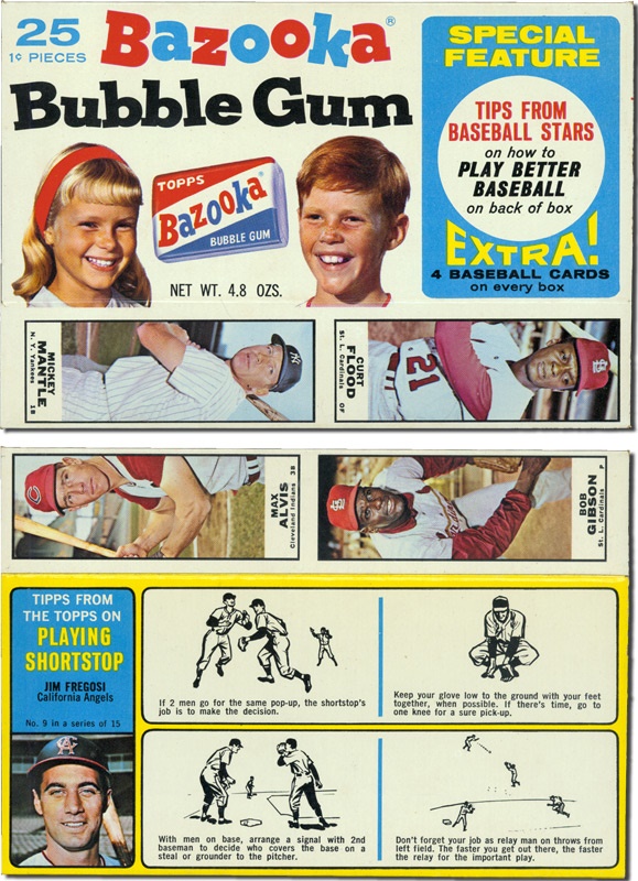 Post War Baseball Cards - High Grade 1968 Bazooka Uncut Panels Complete Set of 15