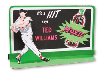 1950's Ted Williams Moxie Sign (10x13")