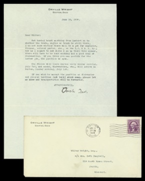 Historical - 1934 Orville Wright Signed Letter to Wilbur's Son