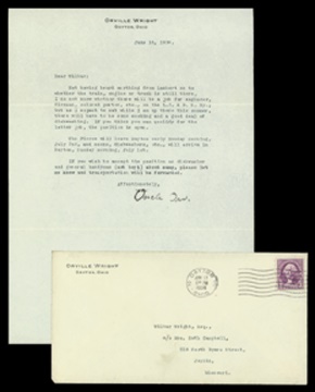 1934 Orville Wright Signed Letter to Wilbur's Son