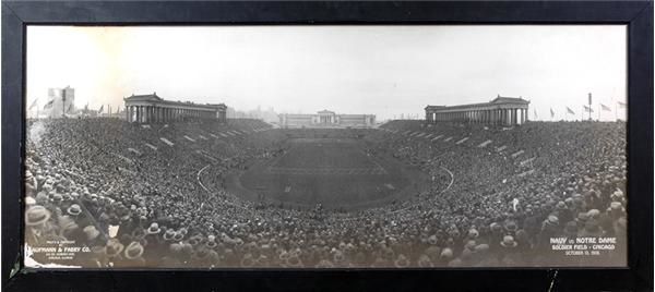 Football - 1928 Notre Dame-Navy Oversized Framed Photo From Soldier's Field
