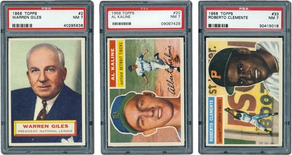 Post War Baseball Cards - 1956 Topps Baseball PSA 7 Partial Set (101/342)