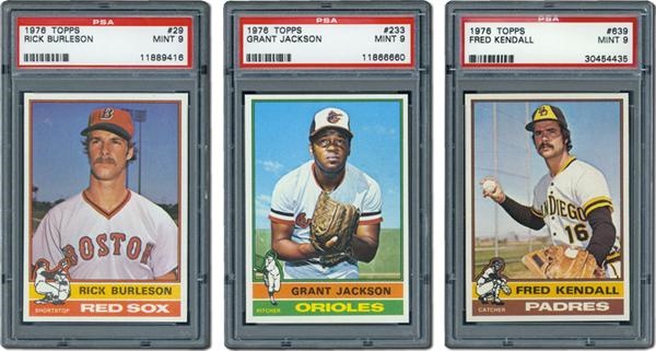 Post War Baseball Cards - 1976 Topps Baseball Monster PSA 9 Collection (129)