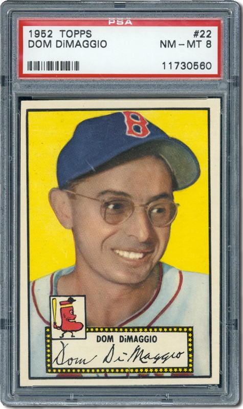Post War Baseball Cards - 1952 Topps #22 Dom DiMaggio PSA 8