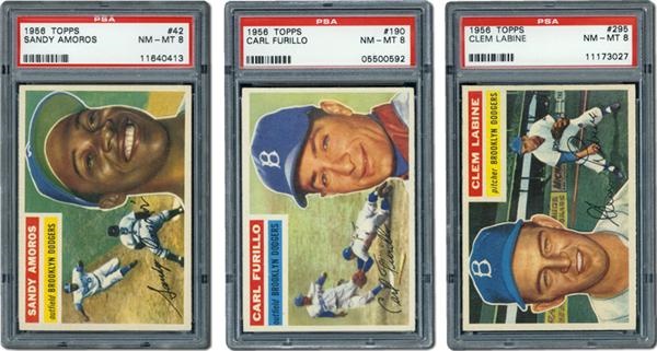 Post War Baseball Cards - 1956 Topps Huge PSA 8 Collection (61)