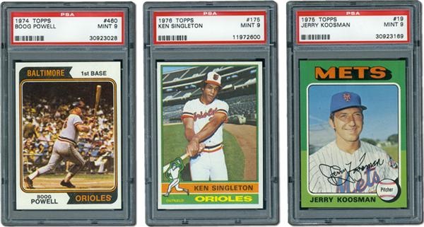 Post War Baseball Cards - 1973 - 1976 Topps Baseball PSA 9 Collection (64)