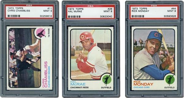 Post War Baseball Cards - Incredible 1973 Topps Baseball PSA 9 Collection (149)