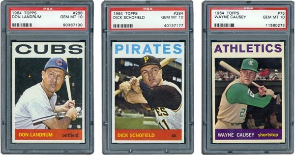 Post War Baseball Cards - 1964 Topps PSA 10 Collection (5)