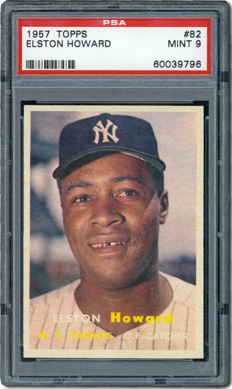 Post War Baseball Cards - 1957 Topps #82 Elston Howard PSA 9 Mint