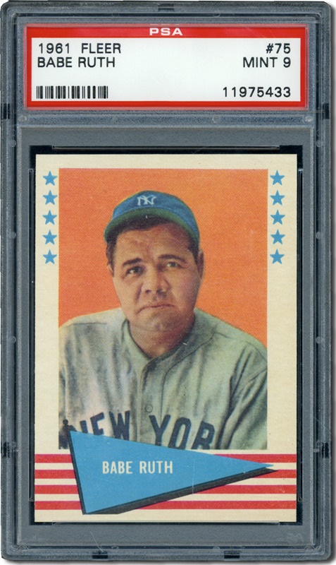 Post War Baseball Cards - 1961 Fleer #75 Babe Ruth PSA 9 Mint