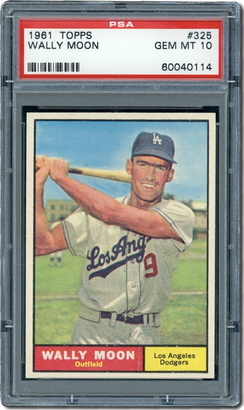 Post War Baseball Cards - 1961 Topps #325 Wally Moon PSA 10 Gem Mint