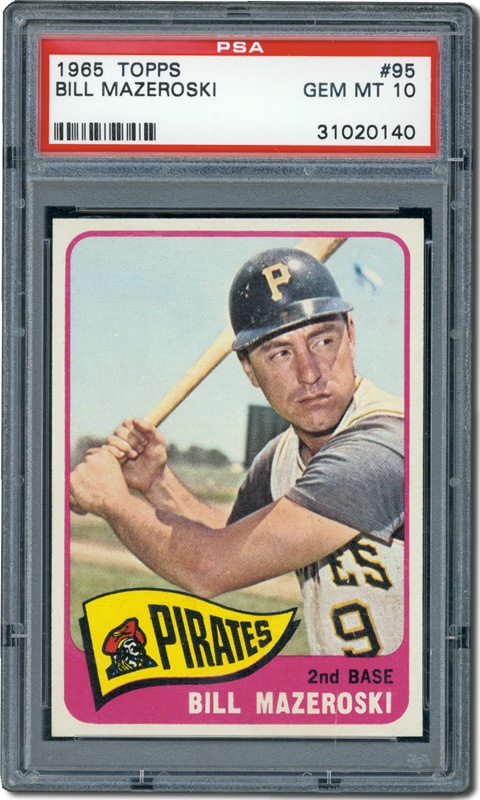 Post War Baseball Cards - 1965 Topps #95 Bill Mazeroski PSA 10 Gem Mint
